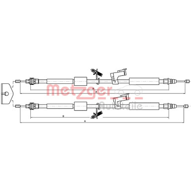 Metzger | Seilzug, Feststellbremse | 10.5370