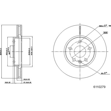 Metzger | Bremsscheibe | 6110279