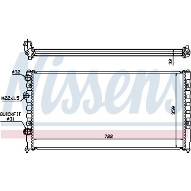 Nissens | Kühler, Motorkühlung | 65252