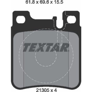 Textar | Bremsbelagsatz, Scheibenbremse | 2130501