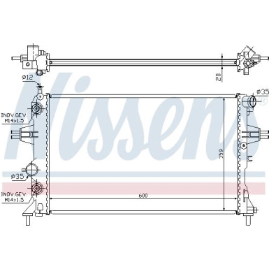 Nissens | Kühler, Motorkühlung | 632461