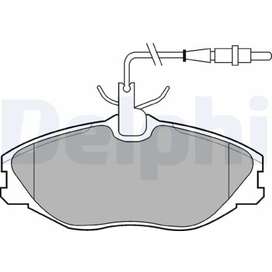 Delphi | Bremsbelagsatz, Scheibenbremse | LP986