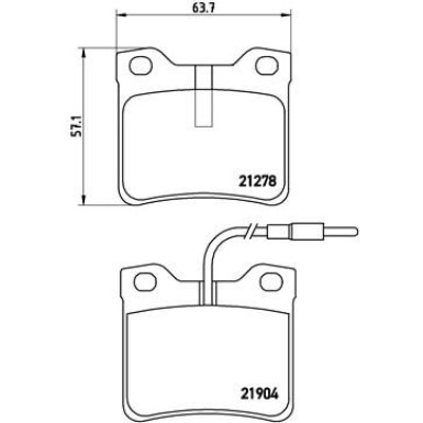 Brembo | Bremsbelagsatz, Scheibenbremse | P 50 030