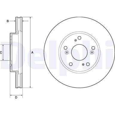 Delphi | Bremsscheibe | BG4741C