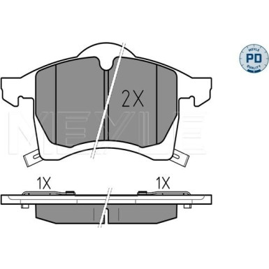 Meyle | Bremsbelagsatz, Scheibenbremse | 025 230 5719/PD