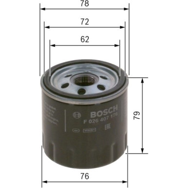 BOSCH F 026 407 176 Ölfilter