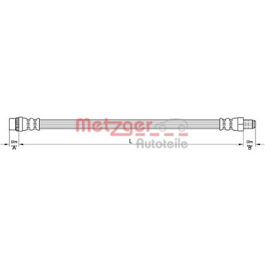 Metzger | Bremsschlauch | 4110372