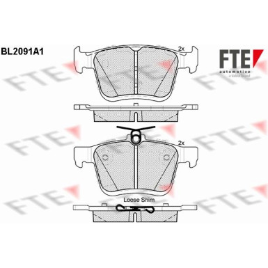 FTE | Bremsbelagsatz, Scheibenbremse | 9010676