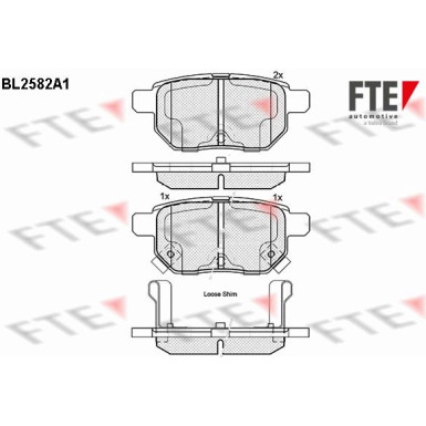 FTE | Bremsbelagsatz, Scheibenbremse | 9010832