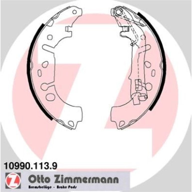 Zimmermann | Bremsbackensatz | 10990.113.9