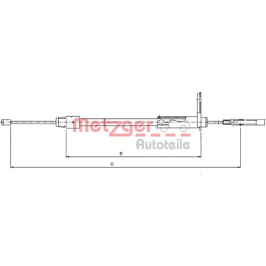 Metzger | Seilzug, Feststellbremse | 10.9326