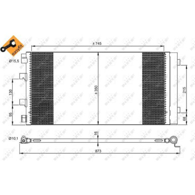 NRF | Kondensator, Klimaanlage | 35972