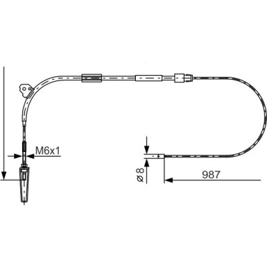 BOSCH | Seilzug, Feststellbremse | 1 987 477 960