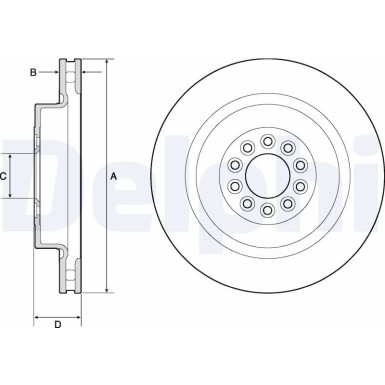 Delphi | Bremsscheibe | BG9182C