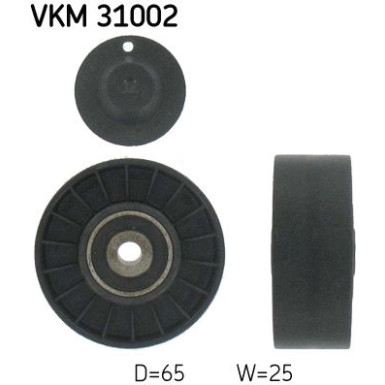 SKF | Umlenk-/Führungsrolle, Keilrippenriemen | VKM 31002