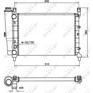 NRF | Kühler, Motorkühlung | 58705