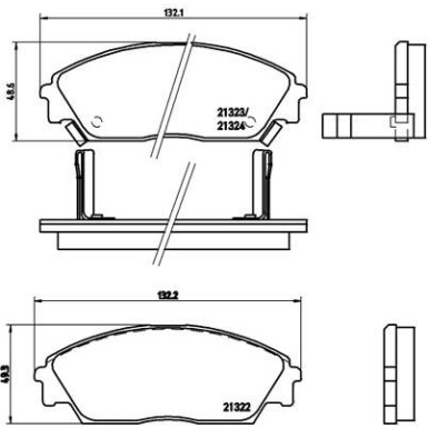 Brembo | Bremsbelagsatz, Scheibenbremse | P 28 016