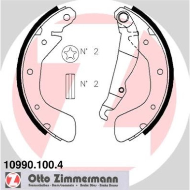 Zimmermann | Bremsbackensatz | 10990.100.4