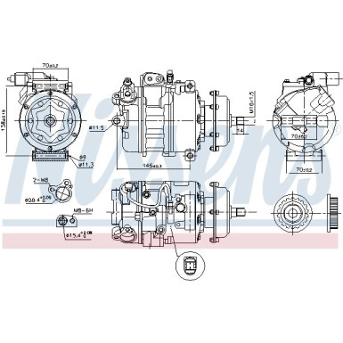 Nissens | Kompressor, Klimaanlage | 890637