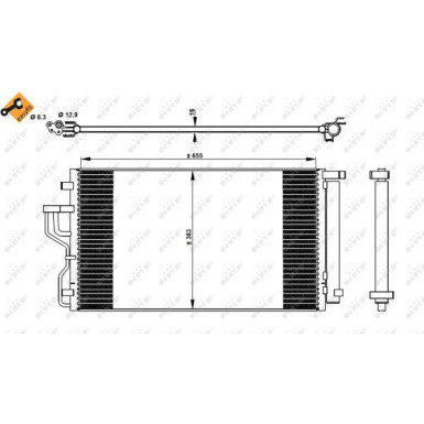 NRF | Kondensator, Klimaanlage | 350078