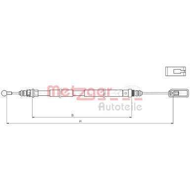 Metzger | Seilzug, Feststellbremse | 10.4721