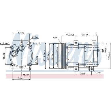 Nissens | Kompressor, Klimaanlage | 89205