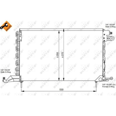 NRF | Kondensator, Klimaanlage | 35027