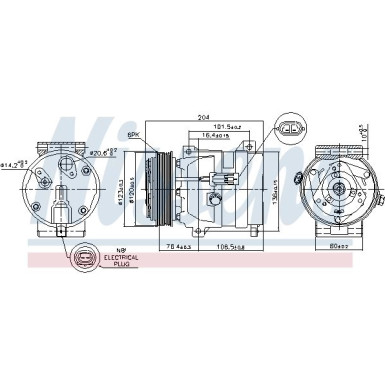 Nissens | Kompressor, Klimaanlage | 89217