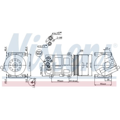 Nissens | Kompressor, Klimaanlage | 89202