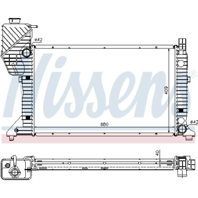 Nissens | Kühler, Motorkühlung | 62685A