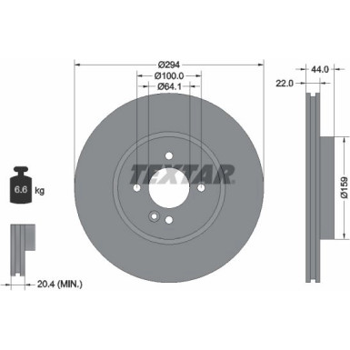 Textar | Bremsscheibe | 92183505