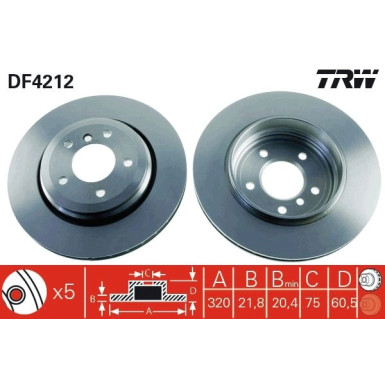 TRW | Bremsscheibe | DF4212