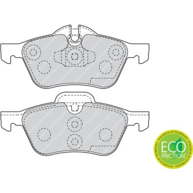 Ferodo | Bremsbelagsatz, Scheibenbremse | FDB1499