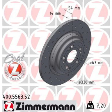 Zimmermann | Bremsscheibe | 400.5563.52