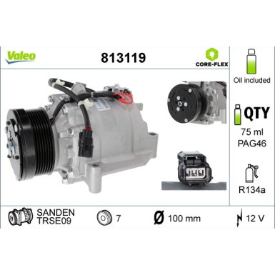 Valeo | Kompressor, Klimaanlage | 813119