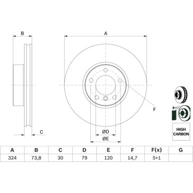 BOSCH | Bremsscheibe | 0 986 478 024