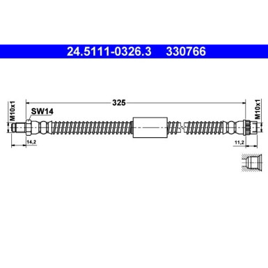 ATE | Bremsschlauch | 24.5111-0326.3