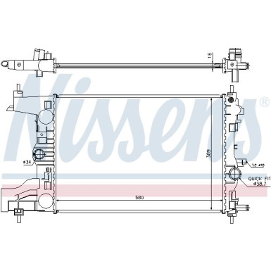 Nissens | Kühler, Motorkühlung | 630727