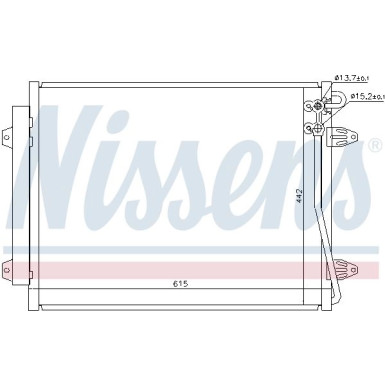 Nissens | Kondensator, Klimaanlage | 94832