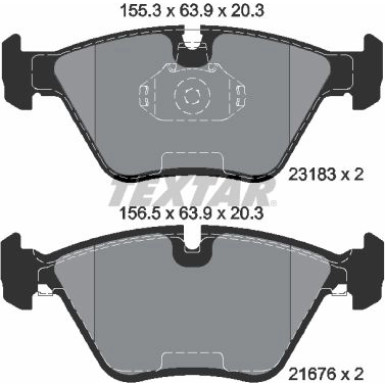 Textar | Bremsbelagsatz, Scheibenbremse | 2318302