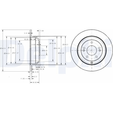 Delphi | Bremsscheibe | BG4335