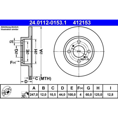 ATE | Bremsscheibe | 24.0112-0153.1