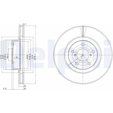 Delphi | Bremsscheibe | BG2827C