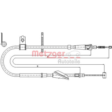 Metzger | Seilzug, Feststellbremse | 17.5045