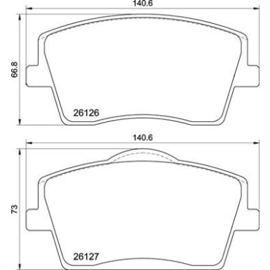 Brembo | Bremsbelagsatz, Scheibenbremse | P 86 031