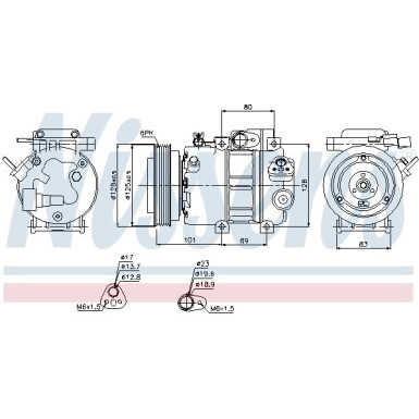 Nissens | Kompressor, Klimaanlage | 89298