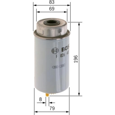 BOSCH | Kraftstofffilter | F 026 402 040