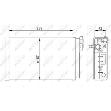NRF | Wärmetauscher, Innenraumheizung | 58640