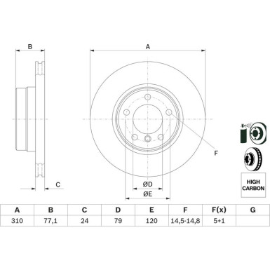 BOSCH | Bremsscheibe | 0 986 479 055