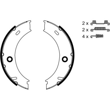 BOSCH | Bremsbackensatz, Feststellbremse | 0 986 487 611